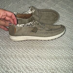 Hey Dude Olive Green Women's Sneakers